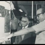 Exposição de artesanato no Mineirinho – stand de Itajubá, visita do Governador Francelino Pereira com o Deputado Euclides Cintra – 05/12/1980.