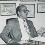 Deputado Cintra em seu gabinete na ALMG – 10/05/1985.