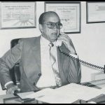 Deputado Cintra em seu gabinete na ALMG – 10/05/1985.