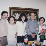 Genro Ademir Carvalho Leite, Anna Rennó Cintra, as filhas Marcia Maria e Maria Inez ao lado de Euclides Cintra